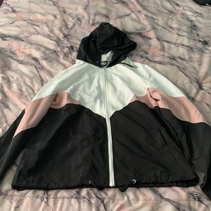 Multicolor rain jacket